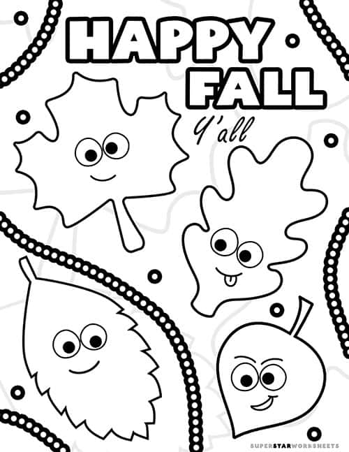 Fall Leaf Coloring Pages - Superstar ...