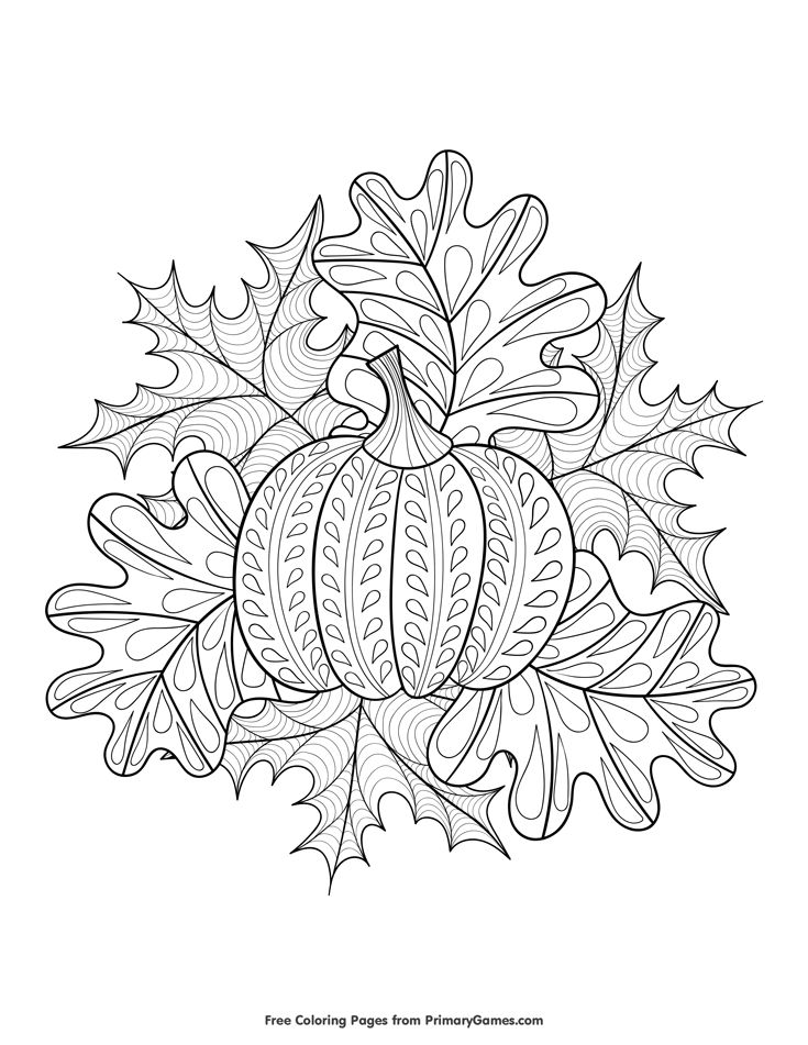 Fall leaves coloring pages ...