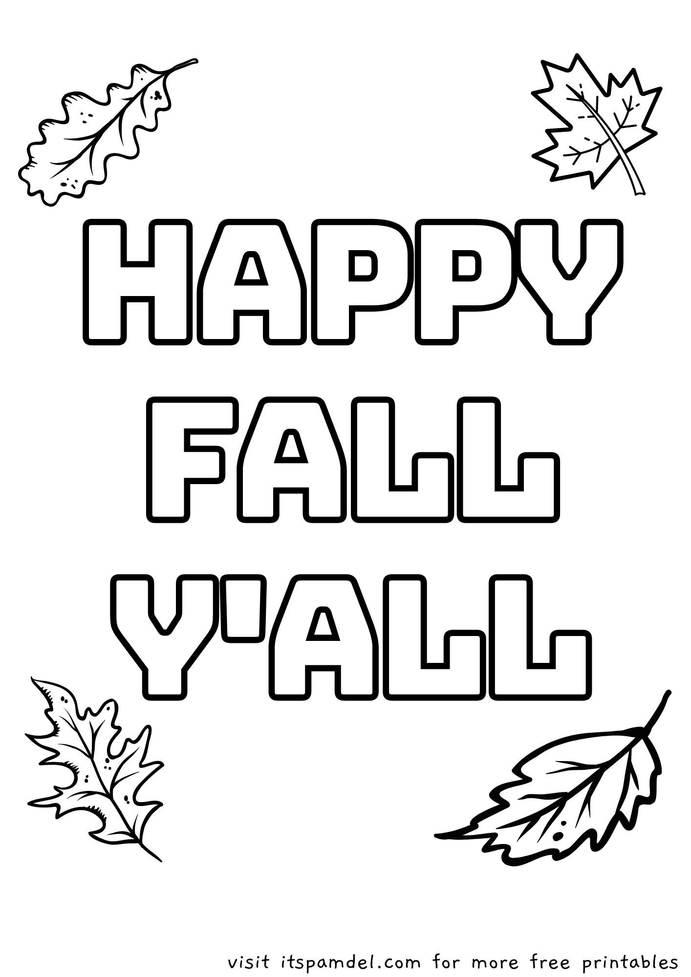 Fall Coloring Page - Printable Coloring ...
