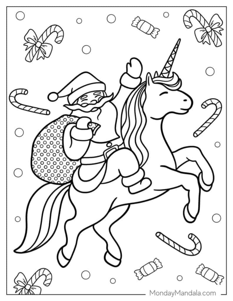 84 Santa Coloring Pages (Free PDF ...