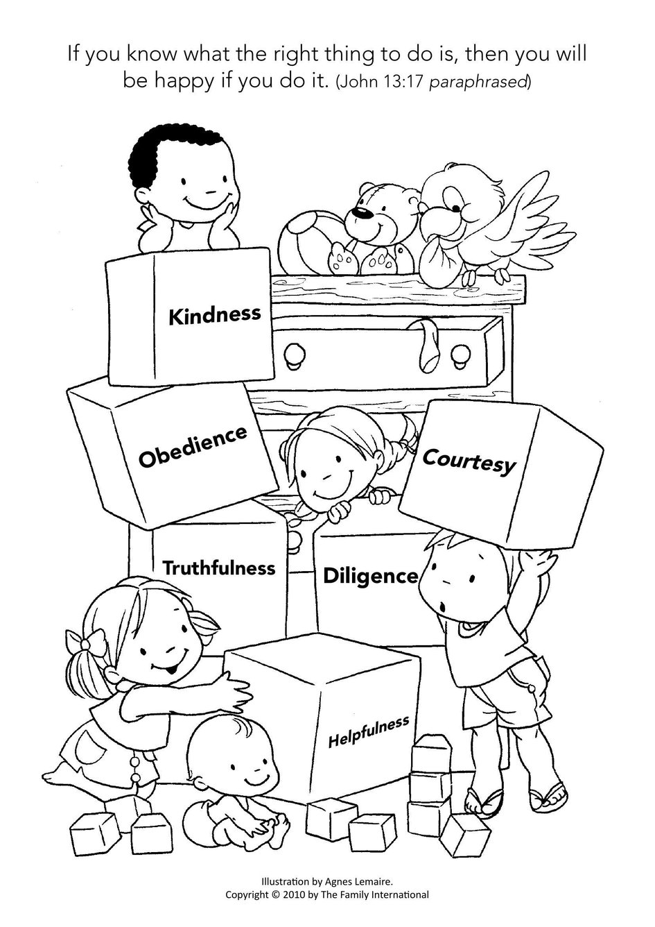 Coloring Page: Discipline Helps Me Grow ...