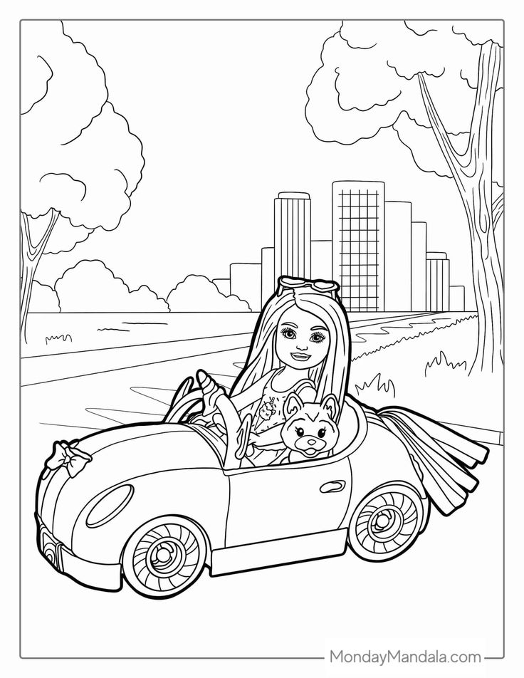 50 Barbie Coloring Pages (Free PDF ...