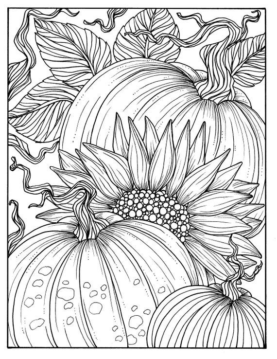 Fall coloring pages ...