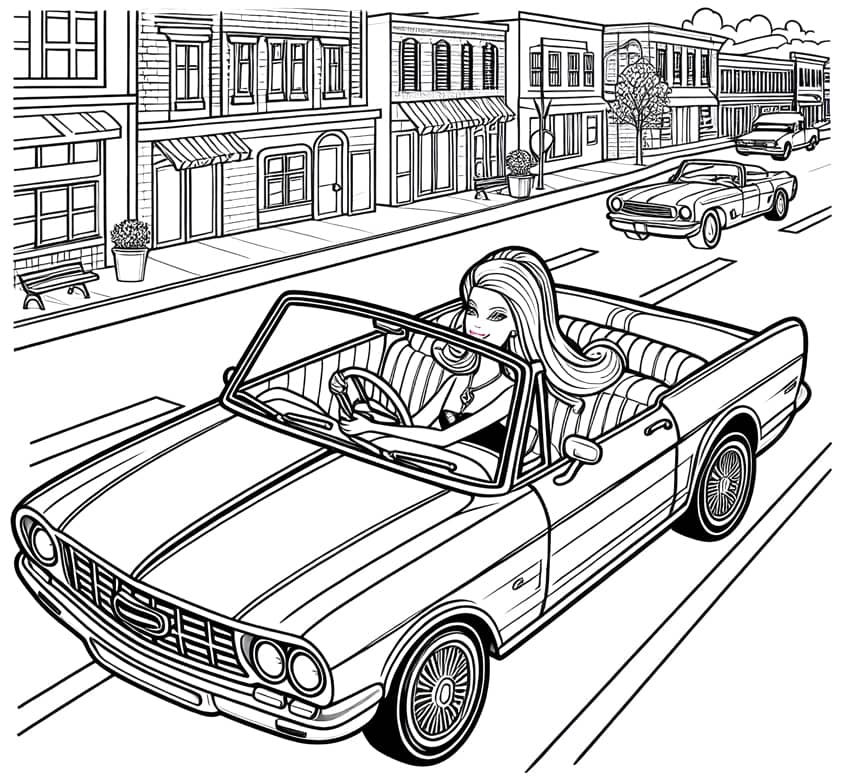 Barbie Coloring Pages - 45 Cute ...