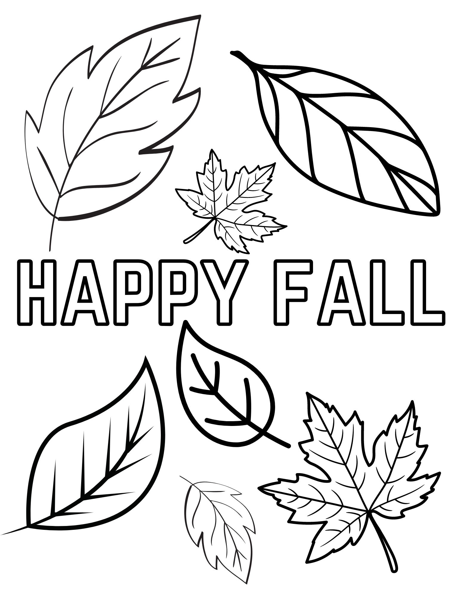 Printable Cute Fall Coloring Pages ...