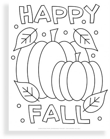 Free Printable Happy Fall Coloring Pages
