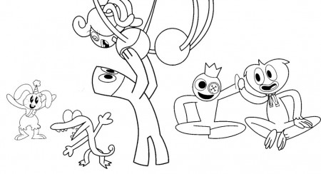 Rainbow Friends coloring page 102 – Art education